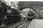 Trains pass at Weybourne